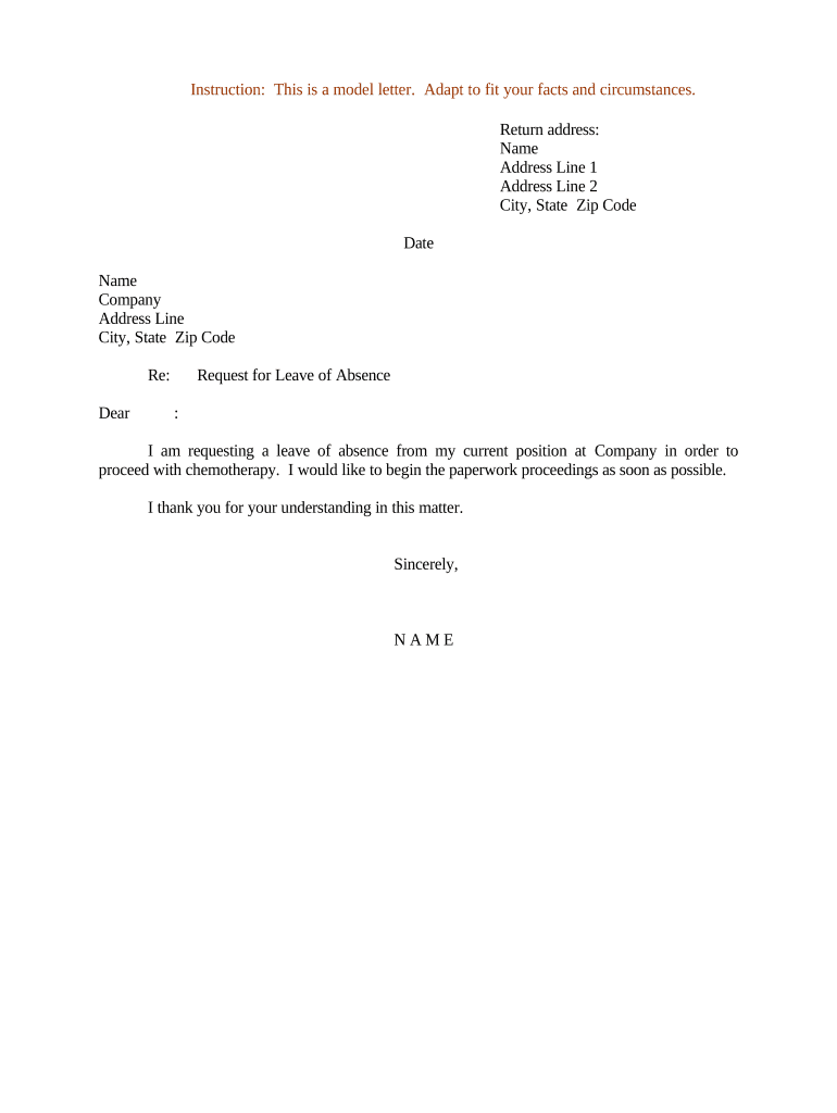 Letter Request Leave Sample  Form