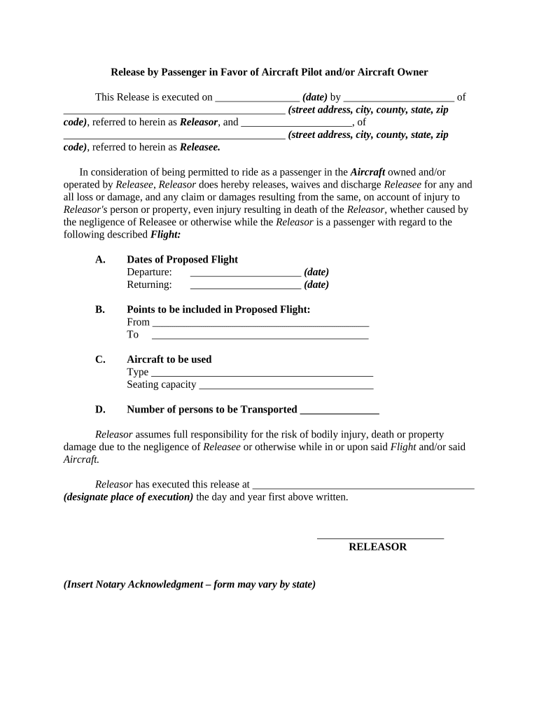 Passenger Owner  Form