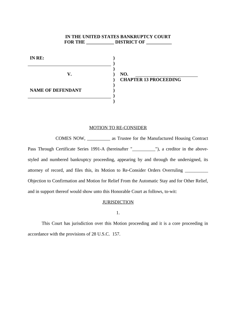 Bankruptcy  Form