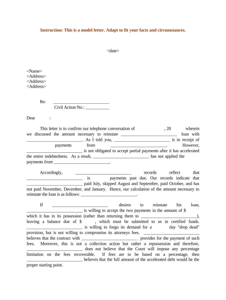 Sample of Letter  Form