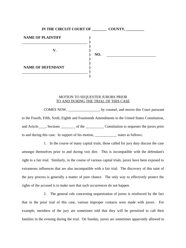 Jurors Trial  Form