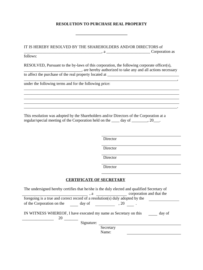 Real Property Form