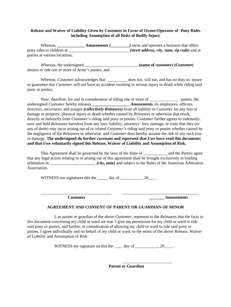 Release Personal Form