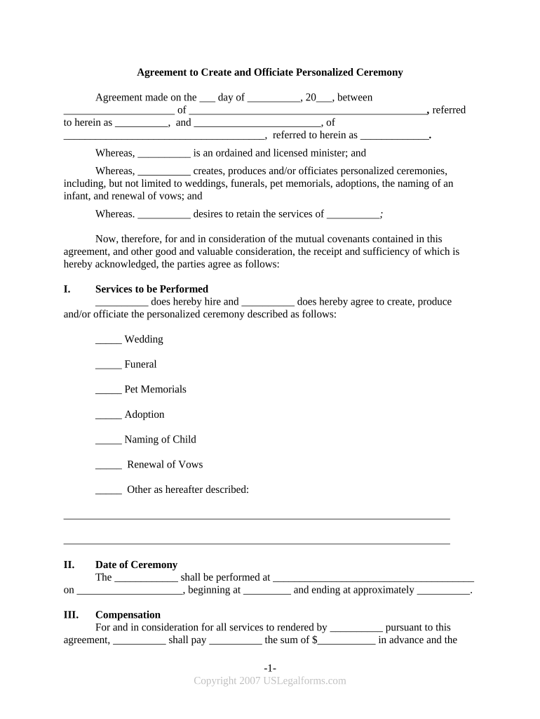 Agreement Create  Form