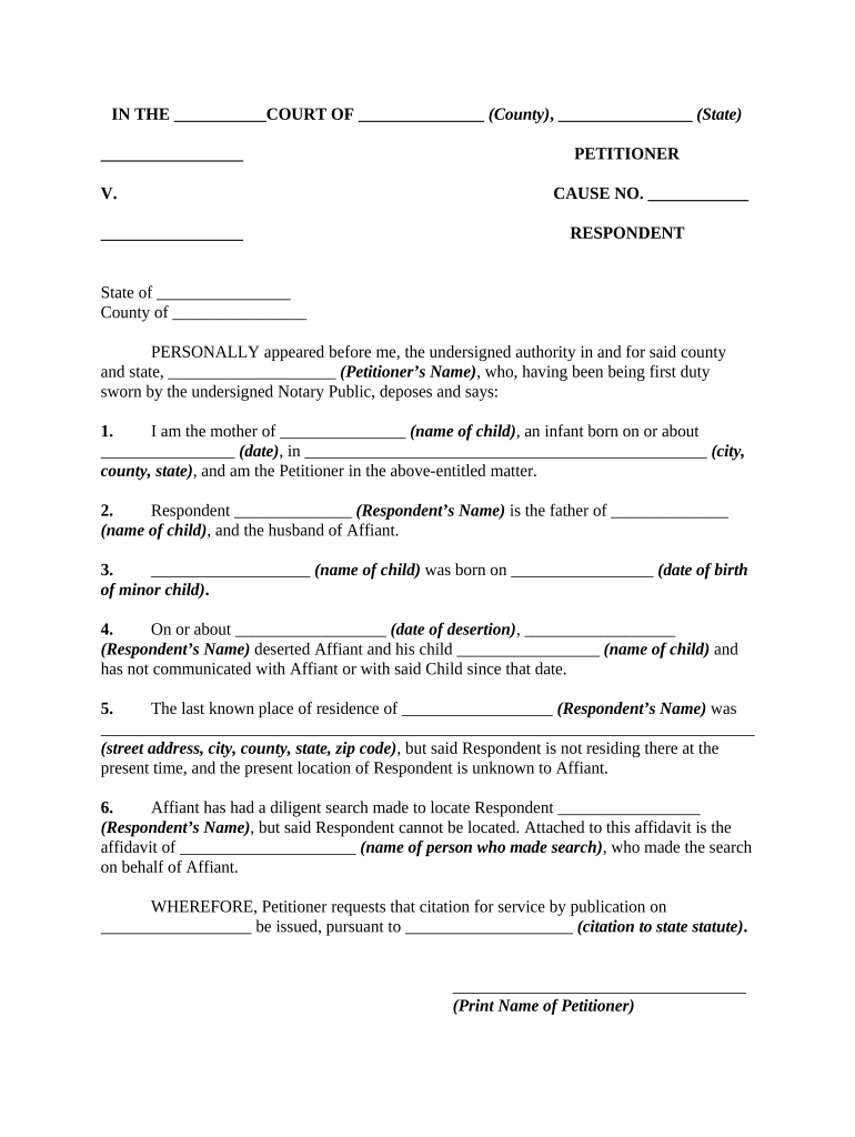 Constructive Service  Form