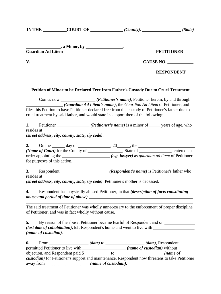 Guardian Litem  Form