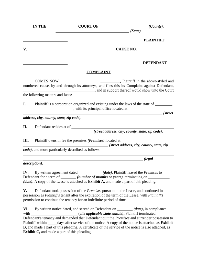 Petition Tenant  Form