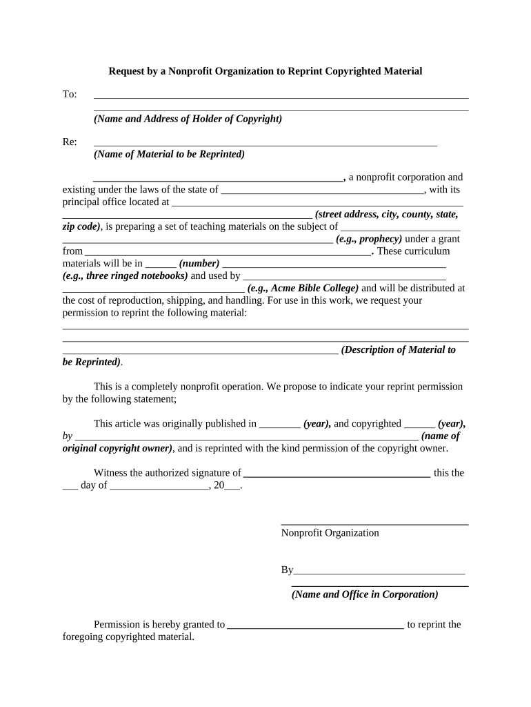 Request Nonprofit  Form