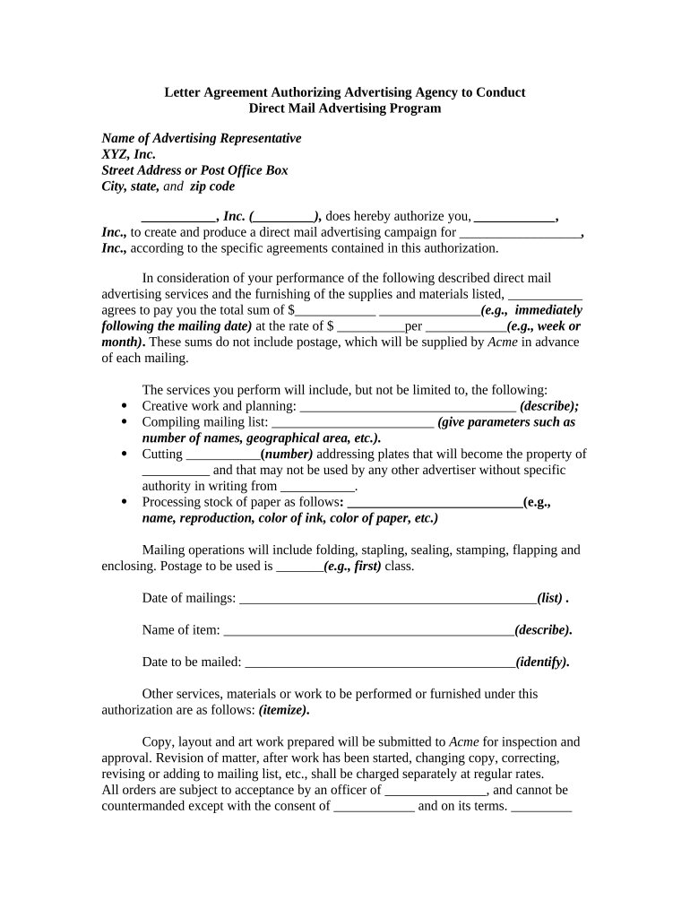 Letter Authorizing Sample  Form