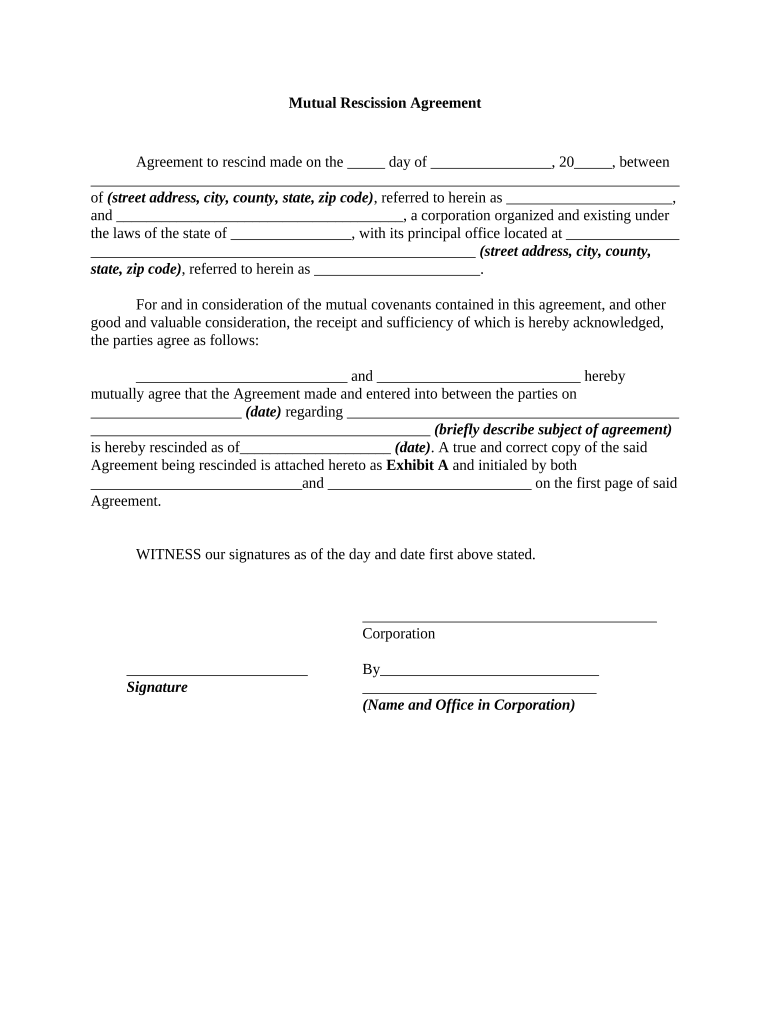 Rescission  Form