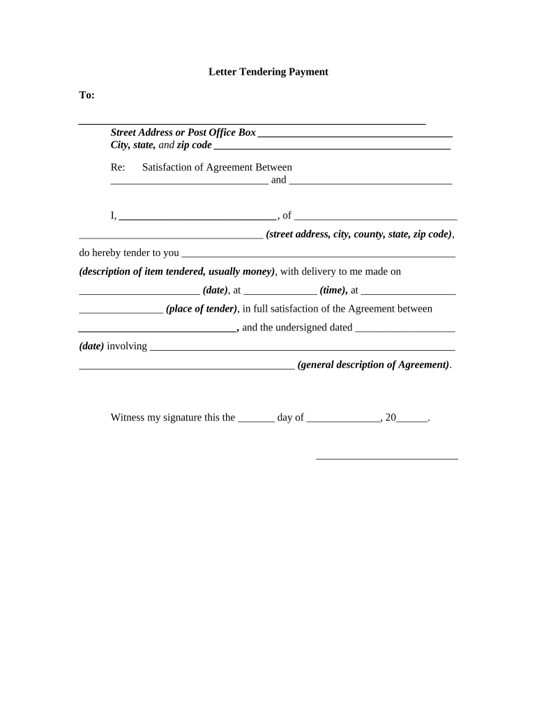 Demand for Payment Letter  Form