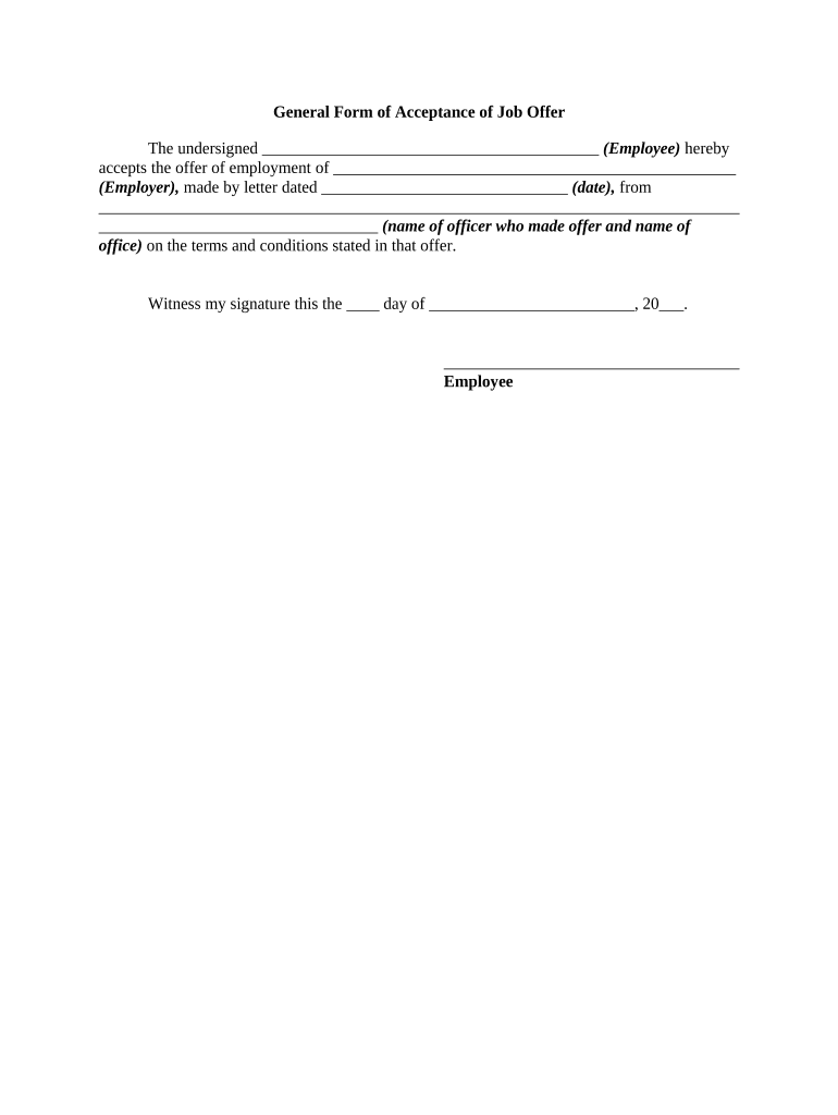 Form Acceptance Job