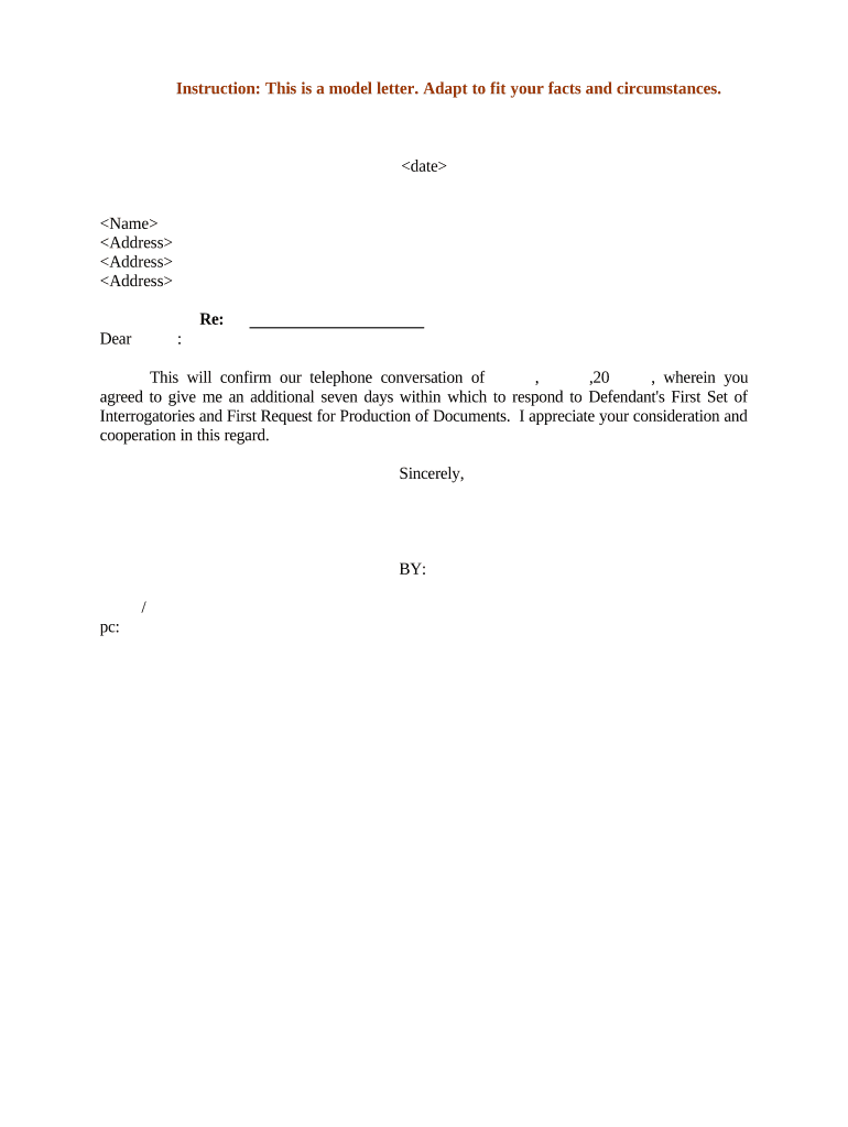 Additional Request Form
