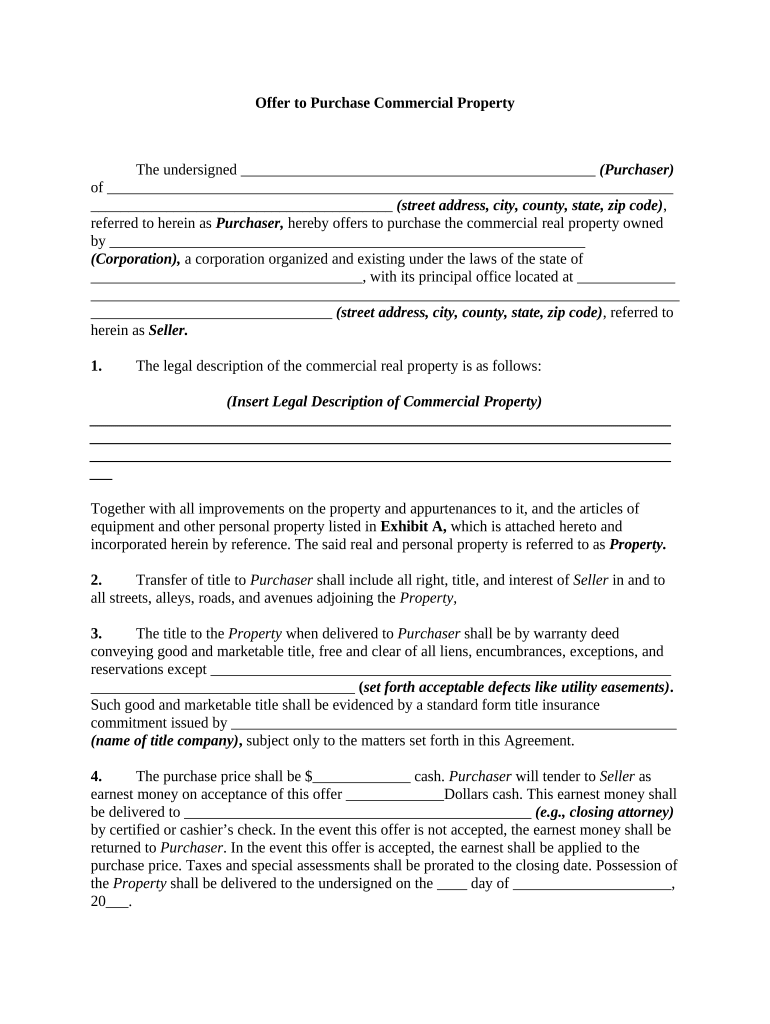 Offer Commercial Sample  Form