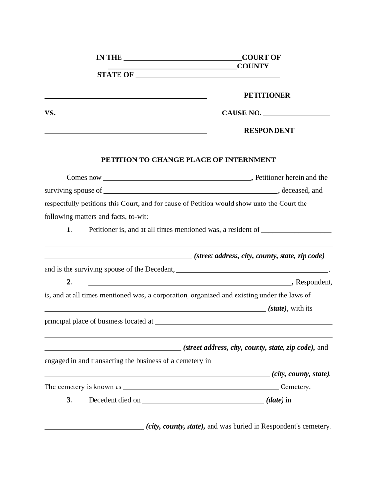 Petition Spouse  Form