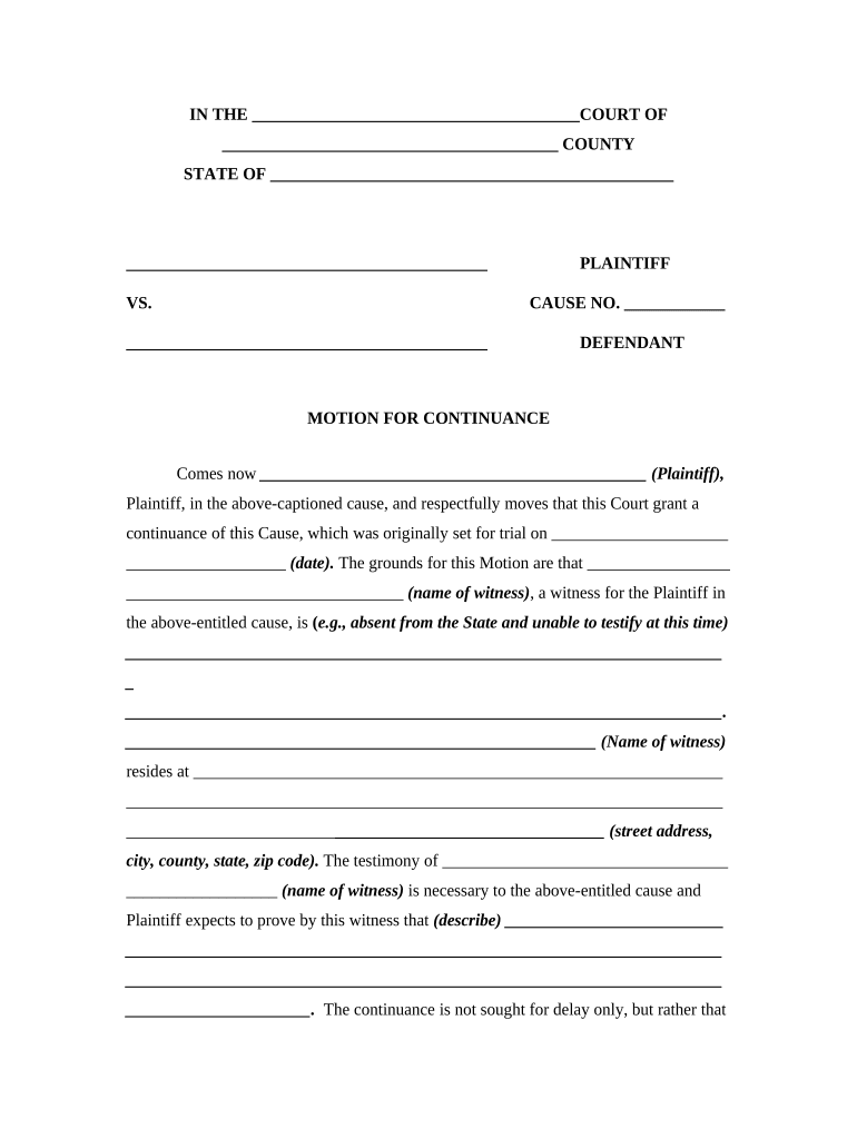 Witness Notice  Form