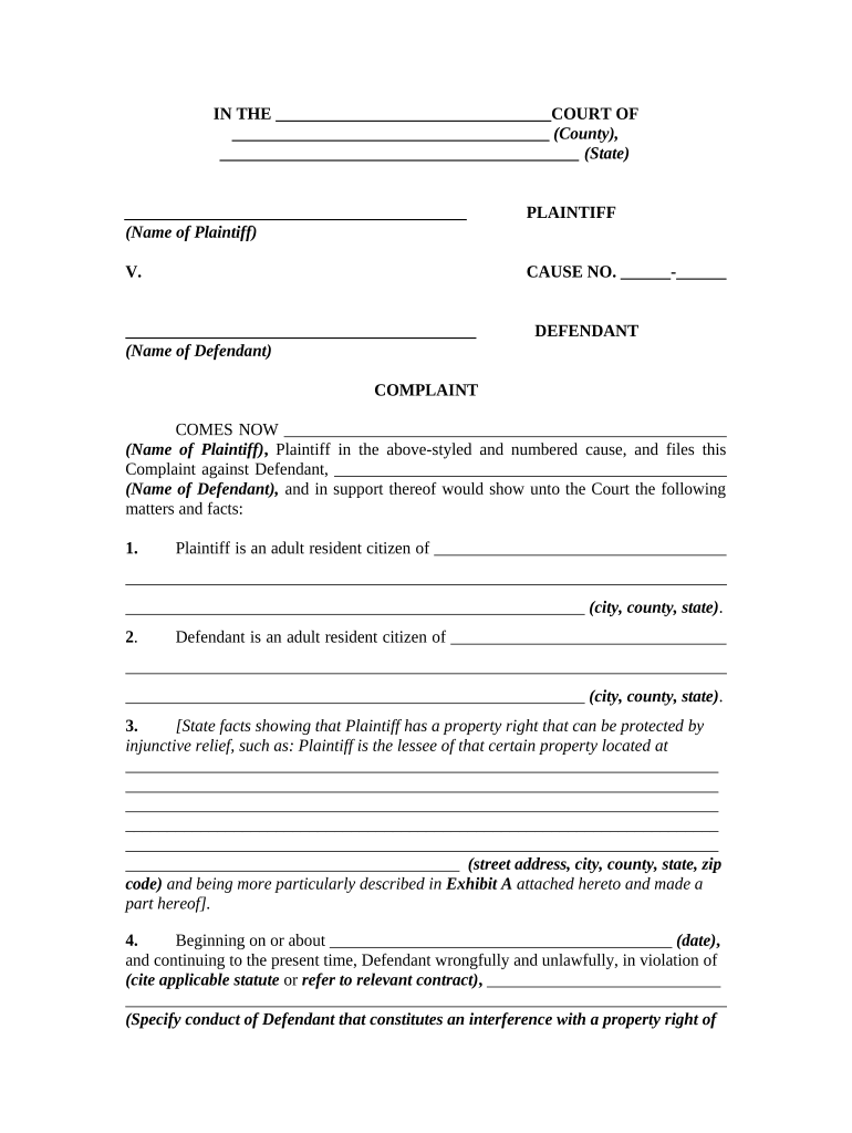 Petition Property  Form