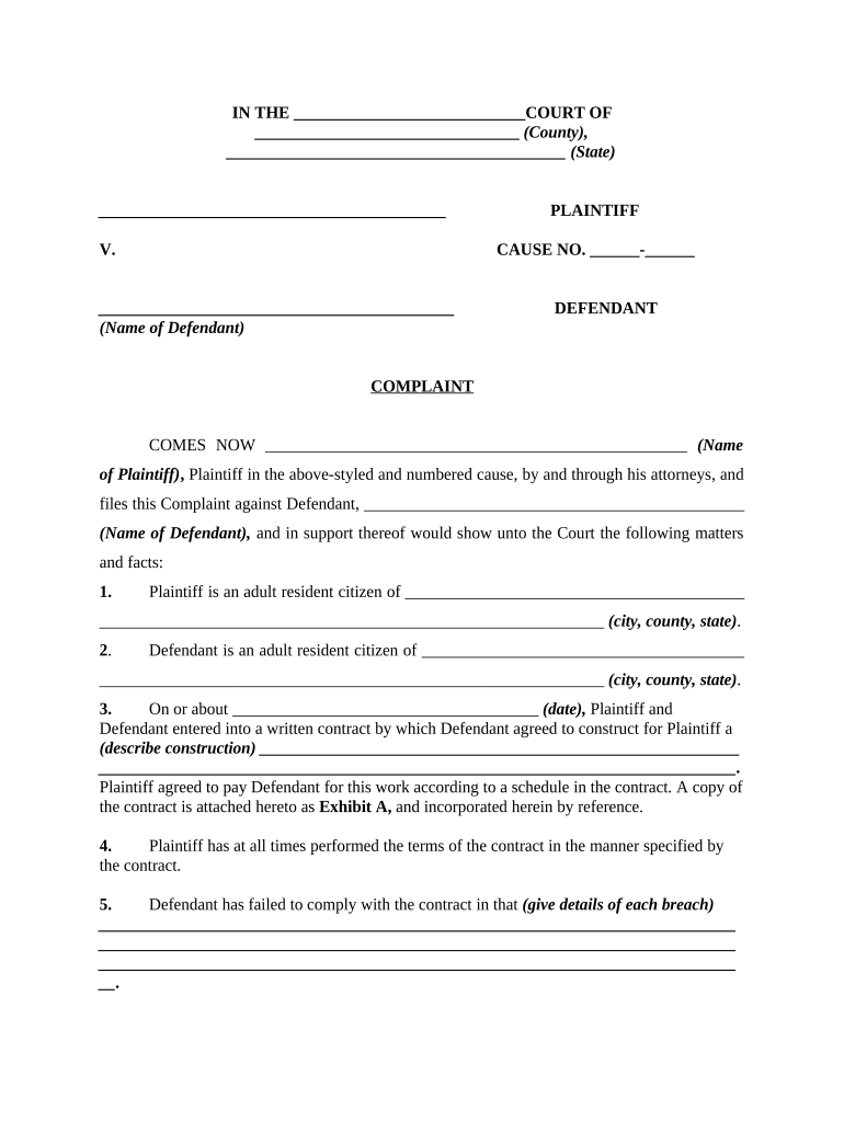 Complaint Against Building File  Form