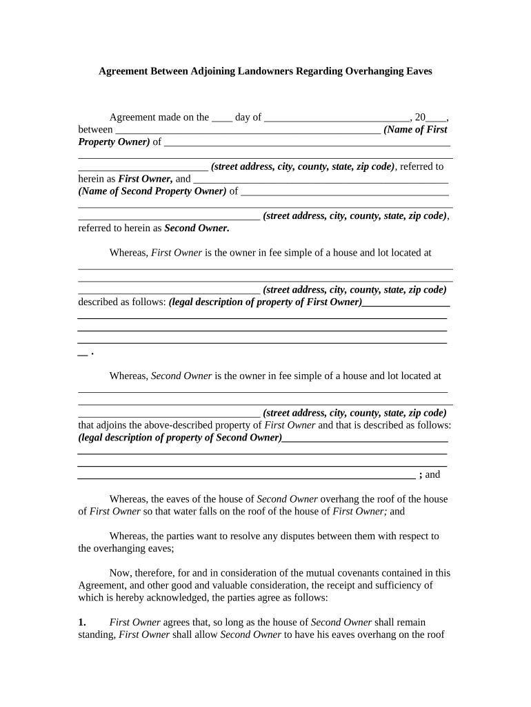 Agreement Landowners  Form