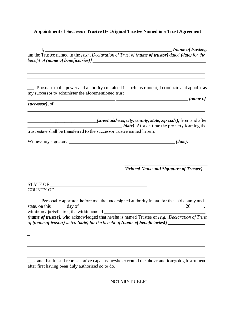 Successor Trustee Form