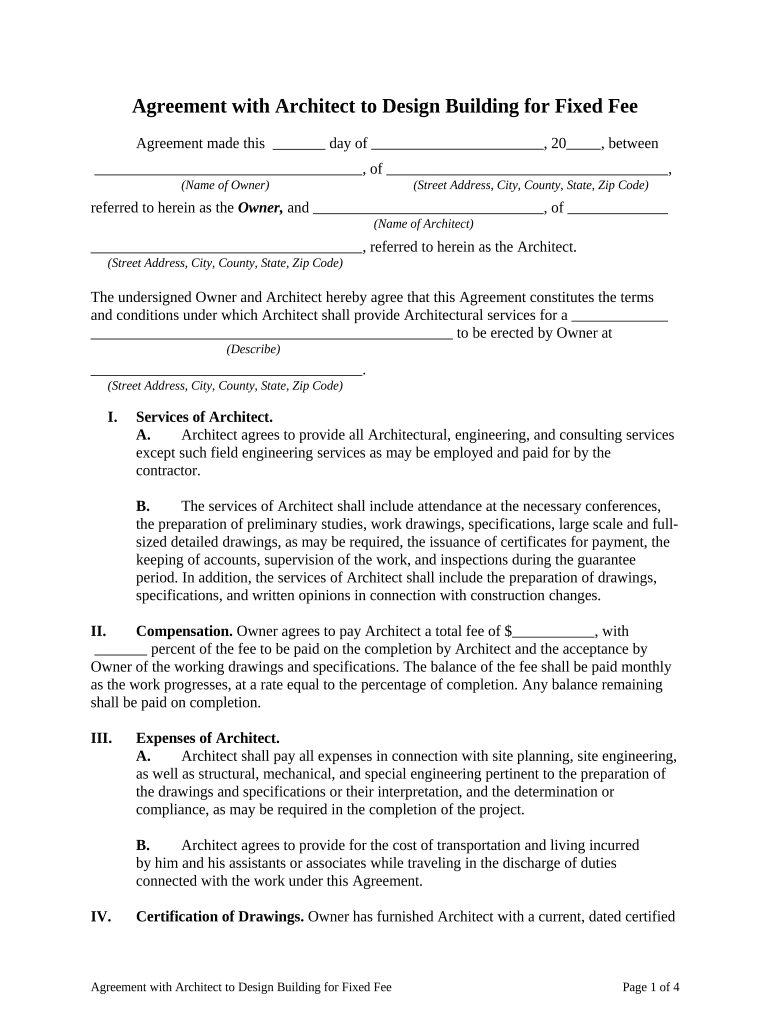 Agreement Architect  Form