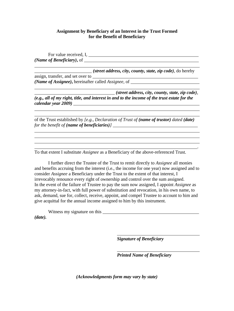 assignment to mers form