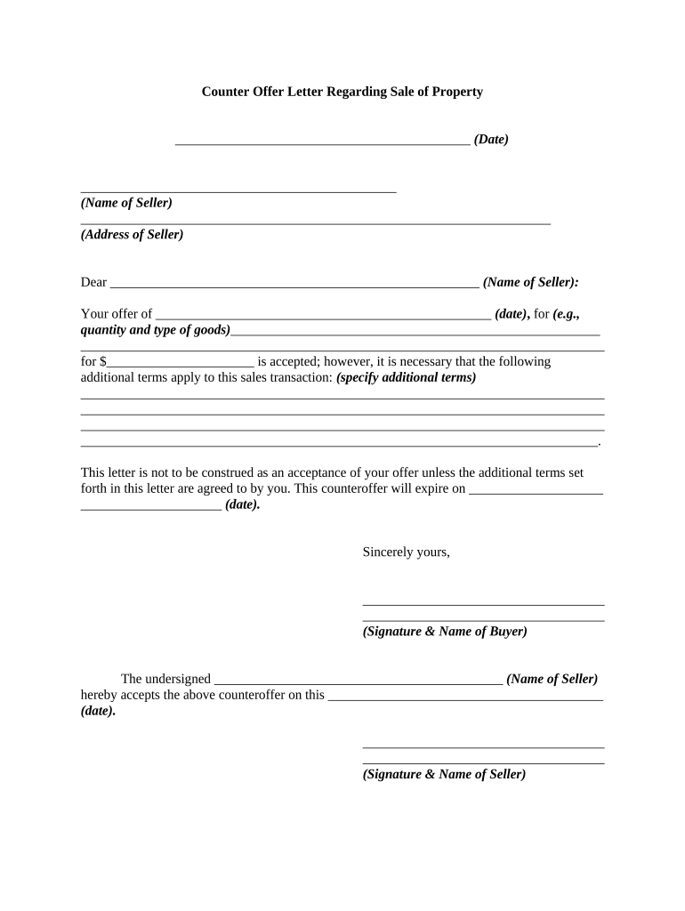 Counter Offer Form