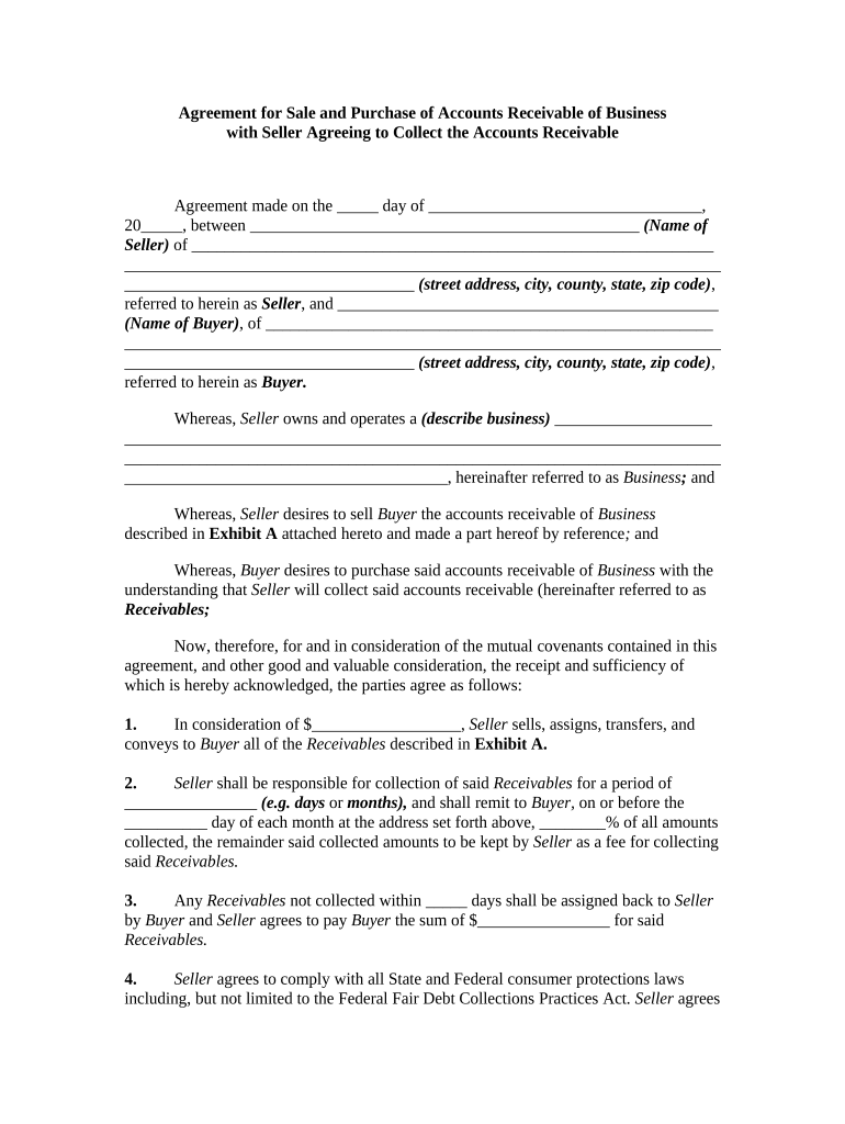 Agreement Sale Purchase  Form