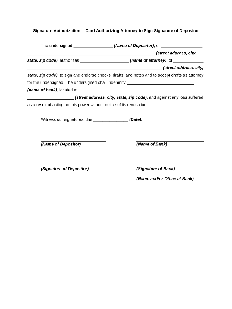 Authorization Sign Form