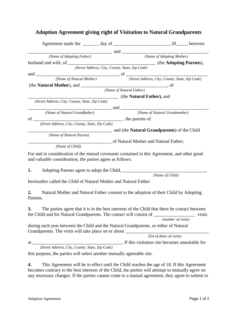 Fill and Sign the Rights Grandparents Form