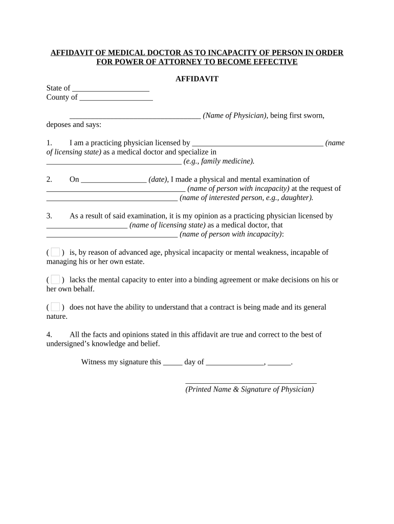Medical Power Attorney  Form