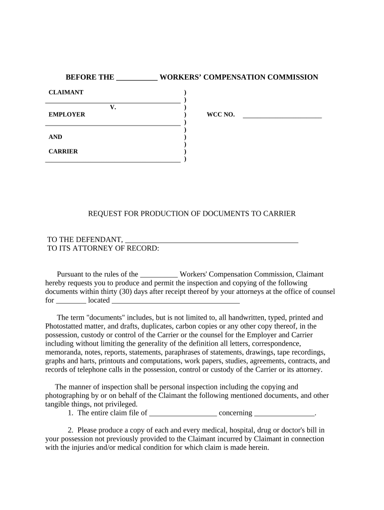 Requests Production  Form