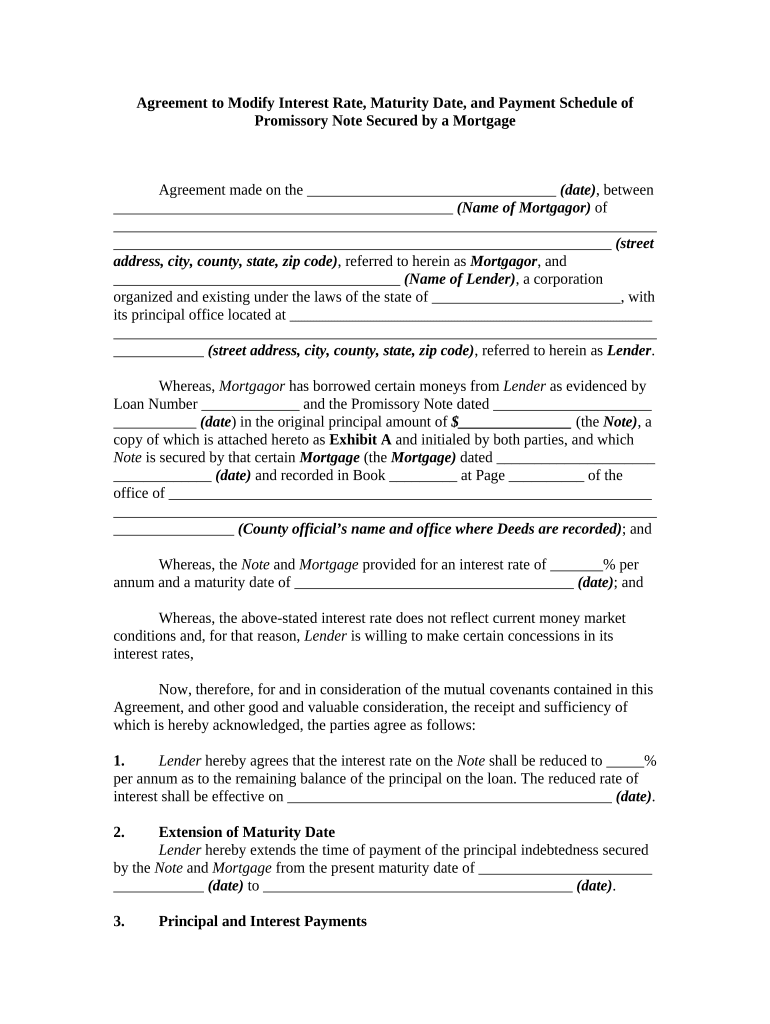 Promissory Note Secured Template  Form