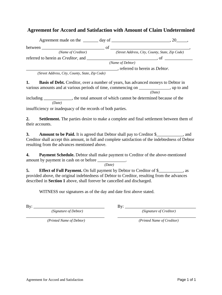 Amount Claim Form