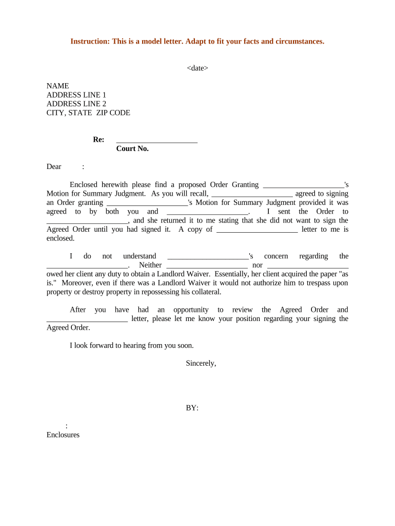 Proposed Order  Form