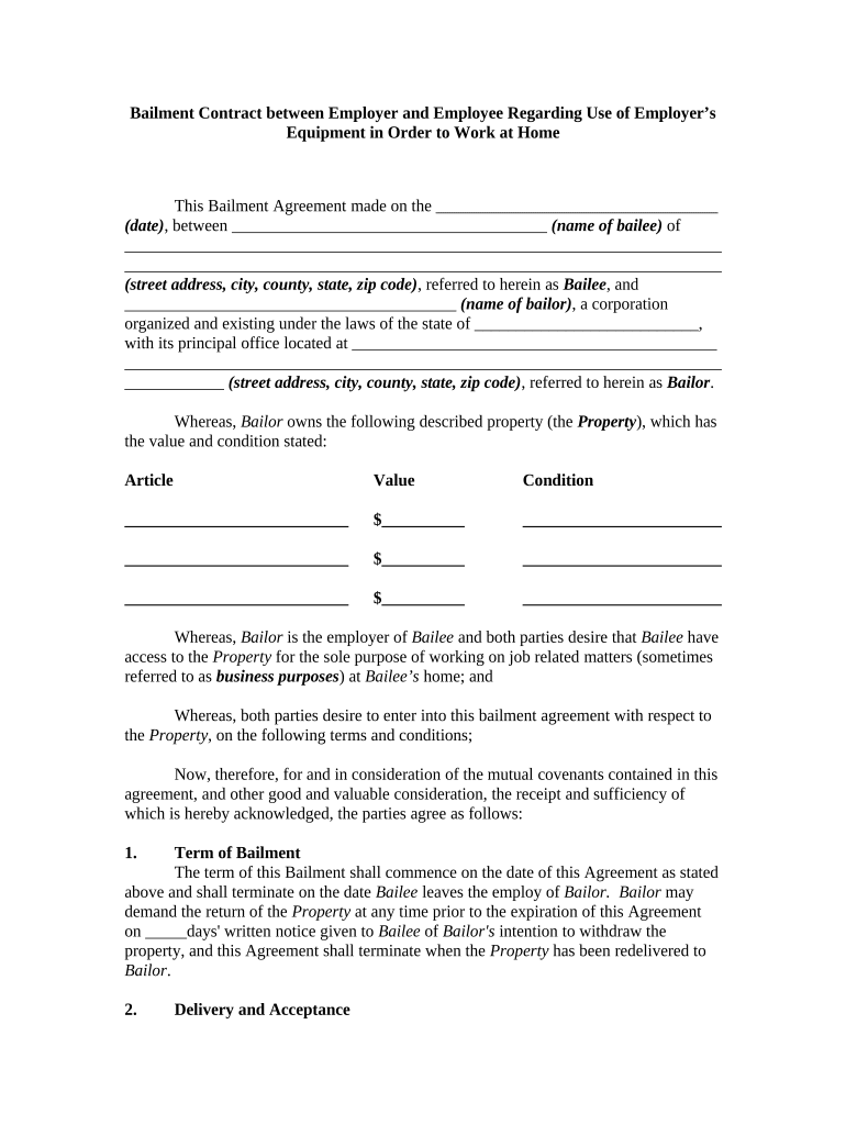 Employee Equipment  Form