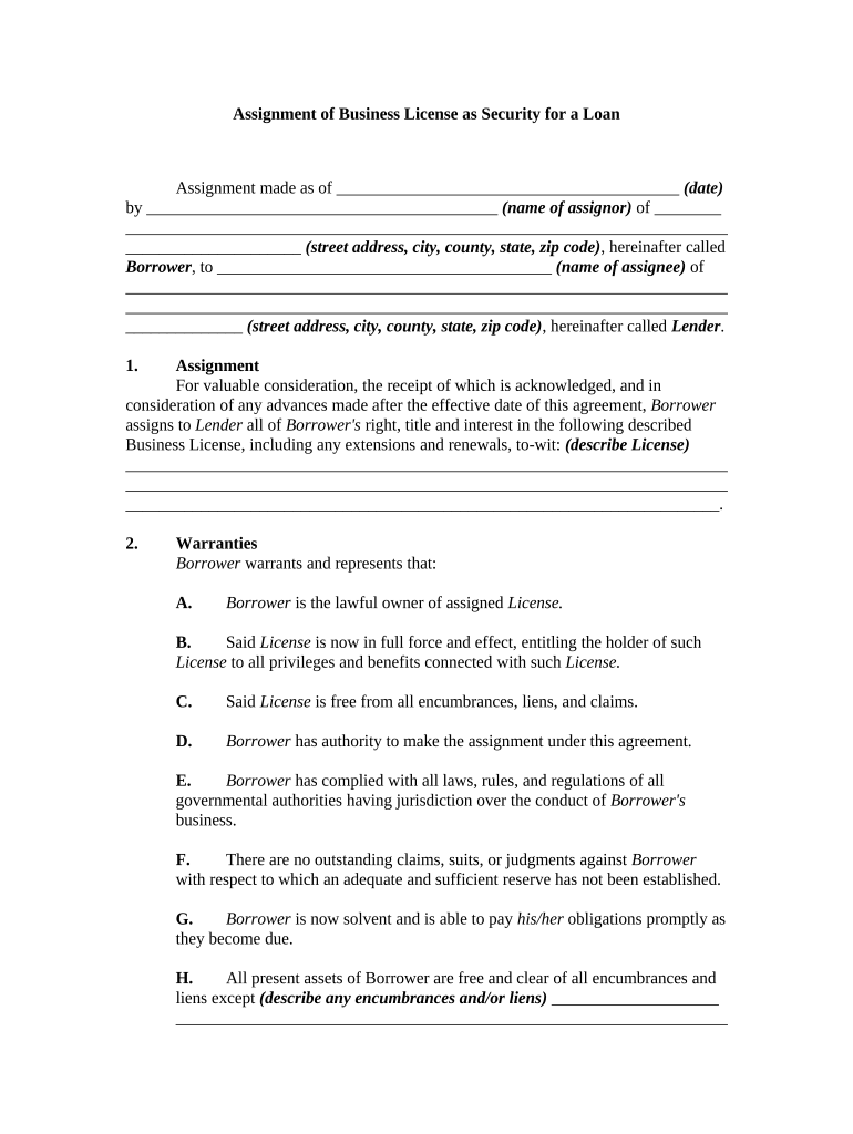 Business License  Form