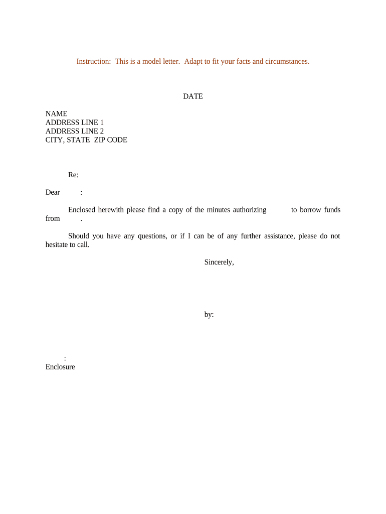 Sample Letter Minutes  Form