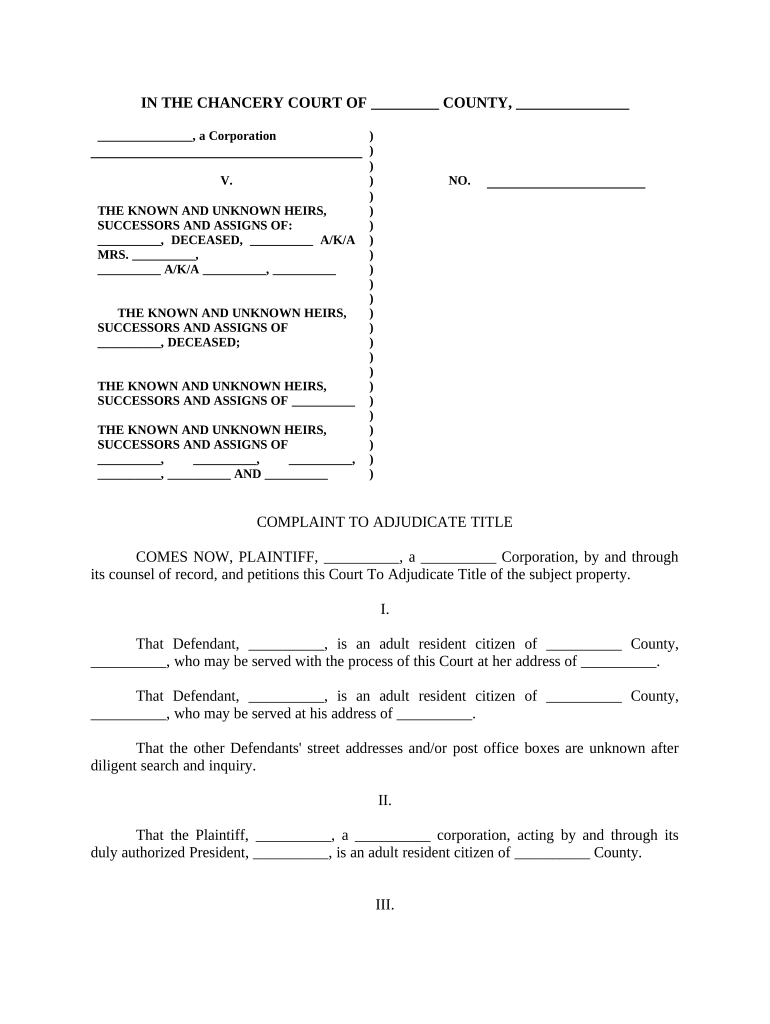 Adjudicate Form