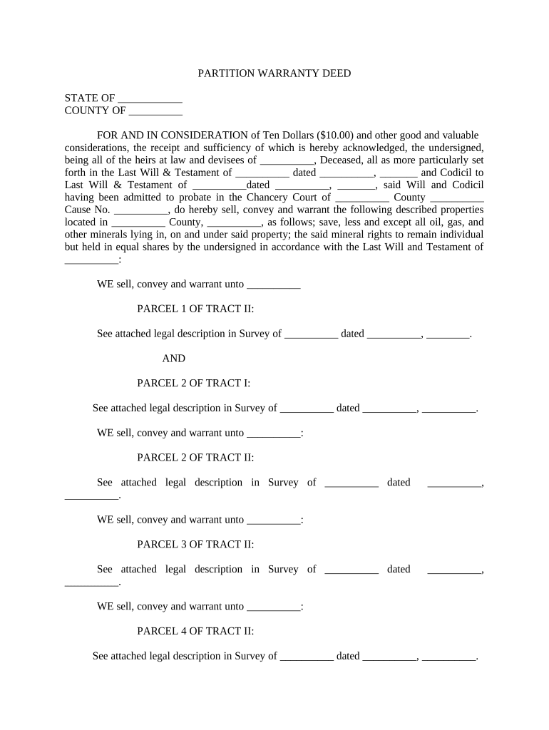 Partition Form