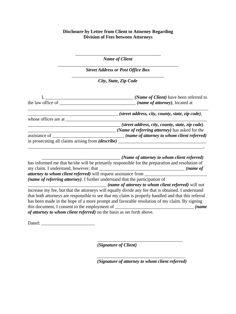 Disclosure Letter  Form