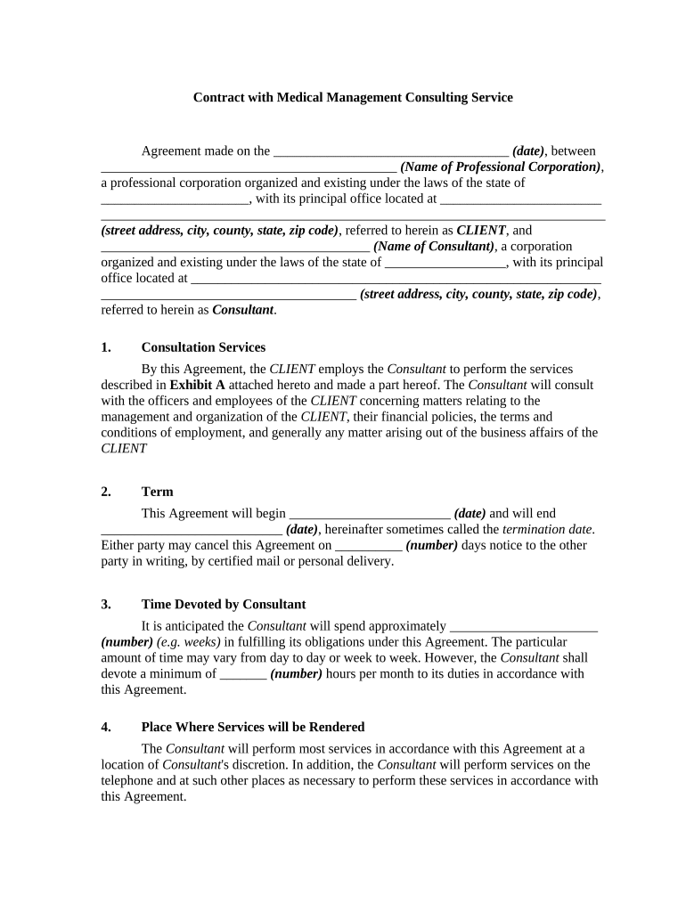 Contract Medical Service  Form