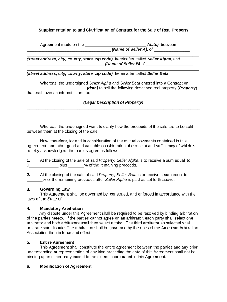 Clarification Contract  Form