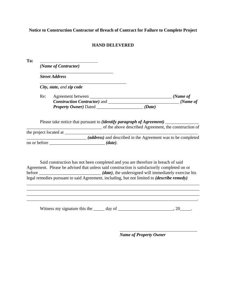 Notice Project  Form