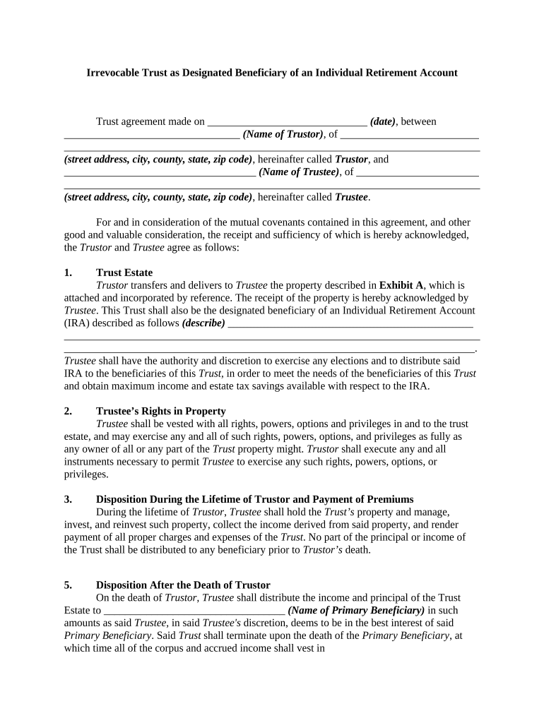 Beneficiary Account  Form