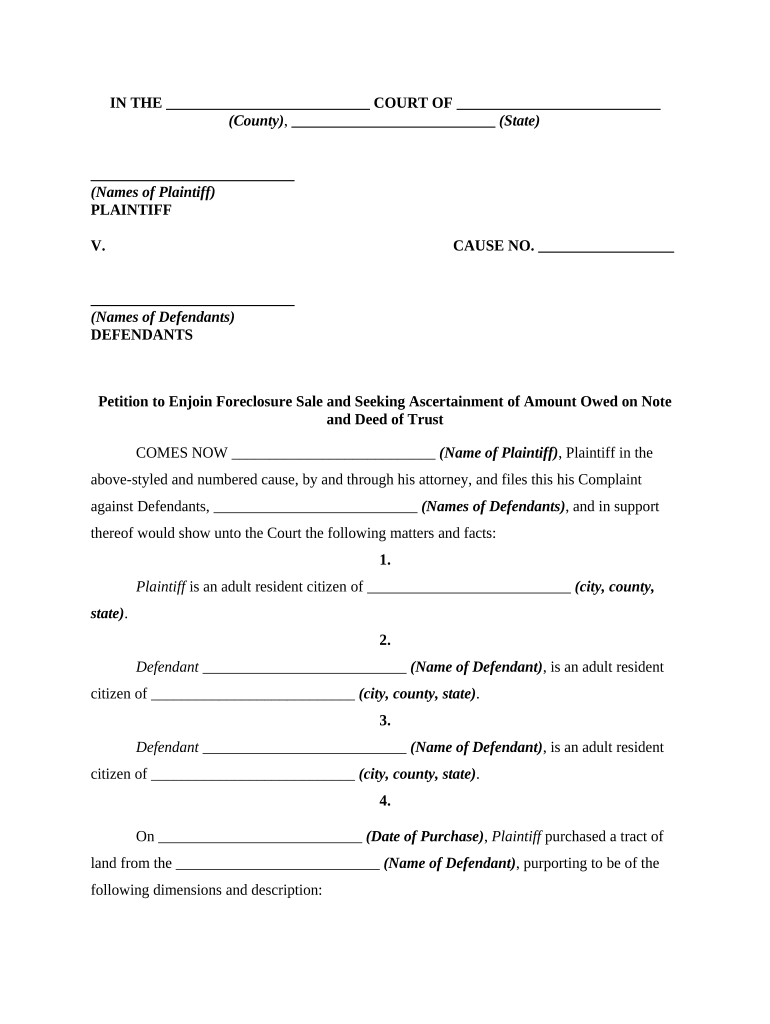 Foreclosure Sale  Form