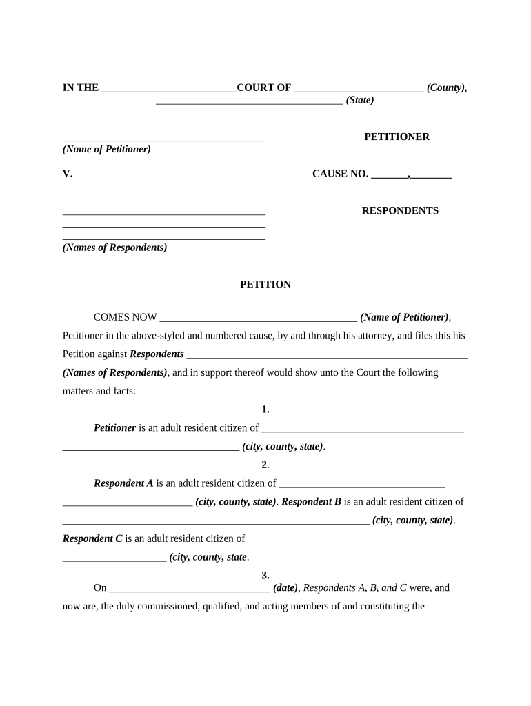 Mandamus Sample  Form