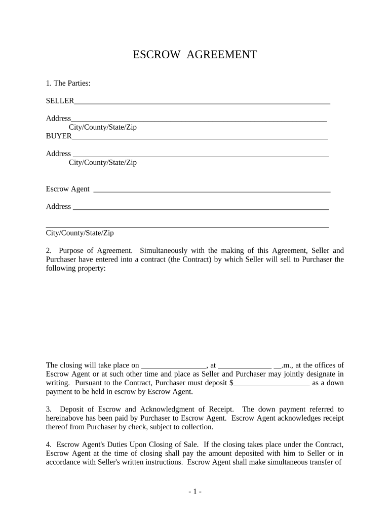 Agreement Residential Sale  Form