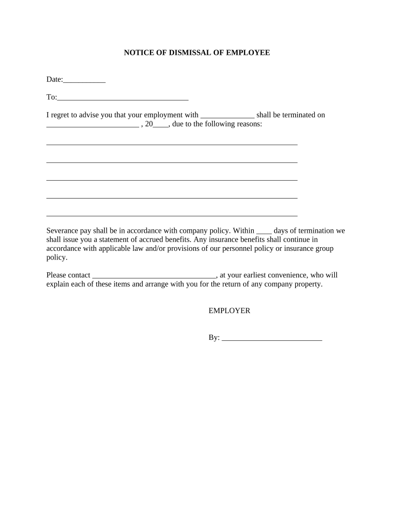 Employee Performance Notice Template