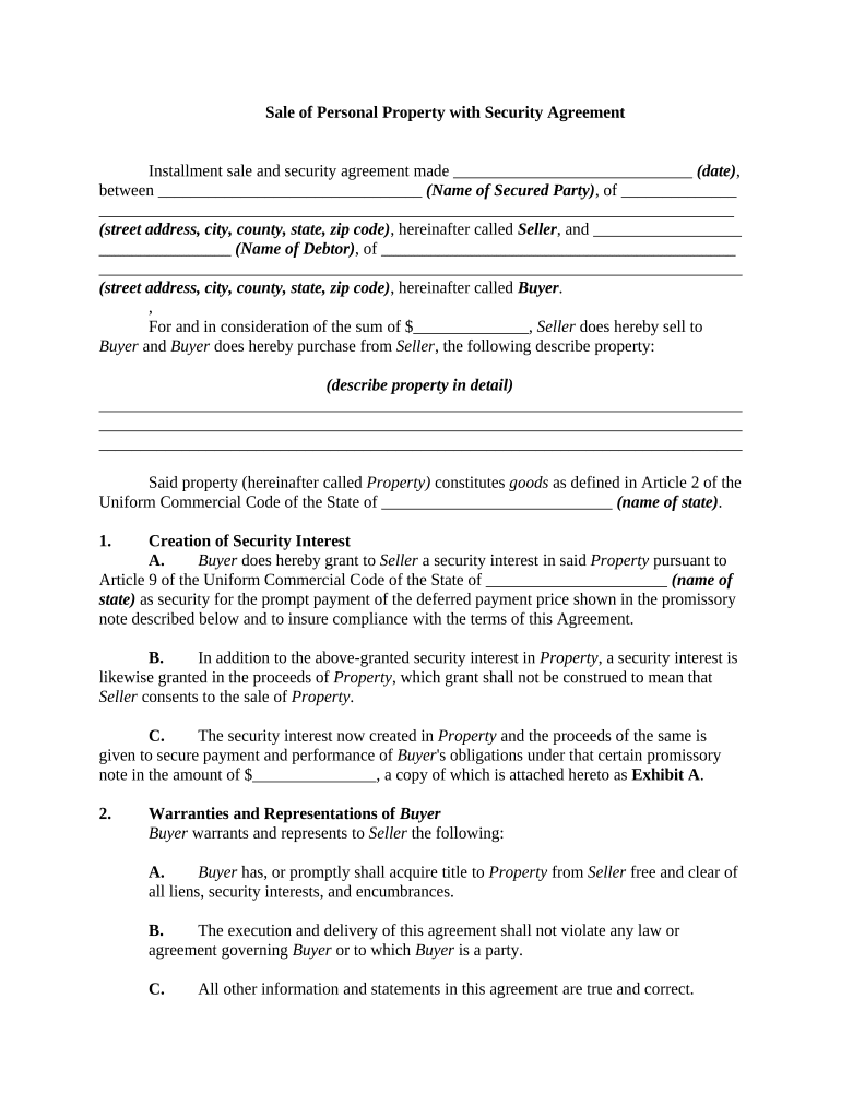 Personal Security  Form